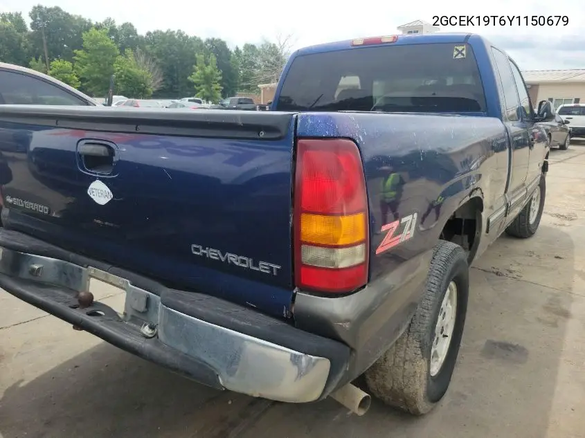 2000 Chevrolet Silverado K1500 VIN: 2GCEK19T6Y1150679 Lot: 42812660