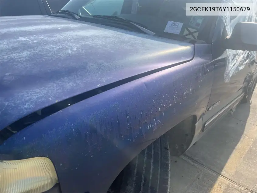 2000 Chevrolet Silverado K1500 VIN: 2GCEK19T6Y1150679 Lot: 42812660