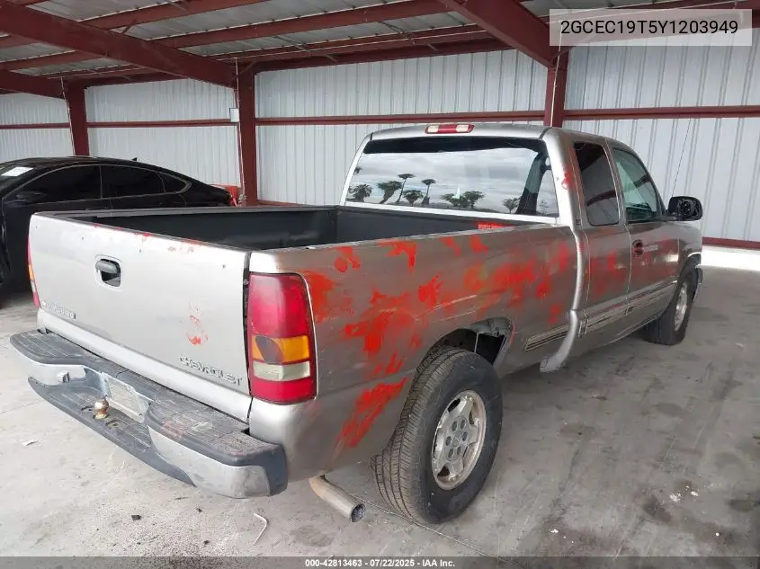 2000 Chevrolet Silverado 1500 Ls VIN: 2GCEC19T5Y1203949 Lot: 42813463