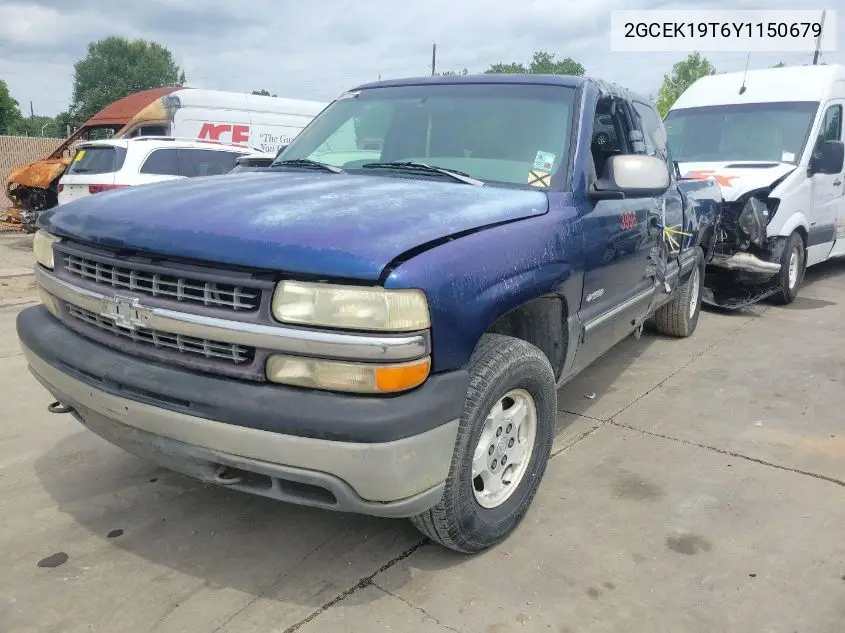 2gcek19t6y1150679 2GCEK19T6Y1150679 2000 Chevrolet Silverado 1500 Ls