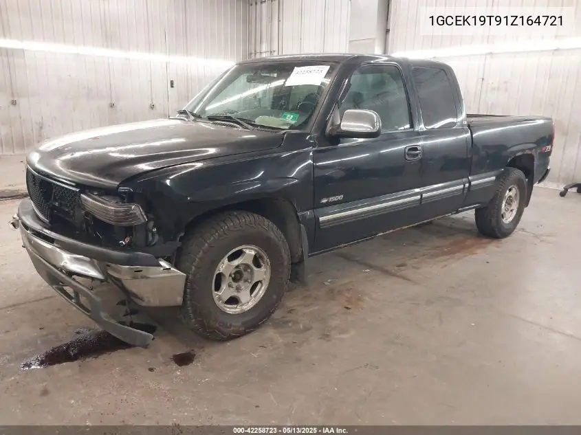2001 Chevrolet Silverado 1500 Ls VIN: 1GCEK19T91Z164721 Lot: 42258723
