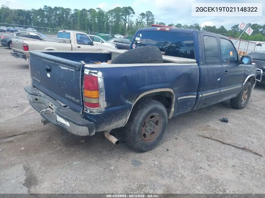 2002 Chevrolet Silverado 1500 Ls VIN: 2GCEK19T021148322 Lot: 42255902