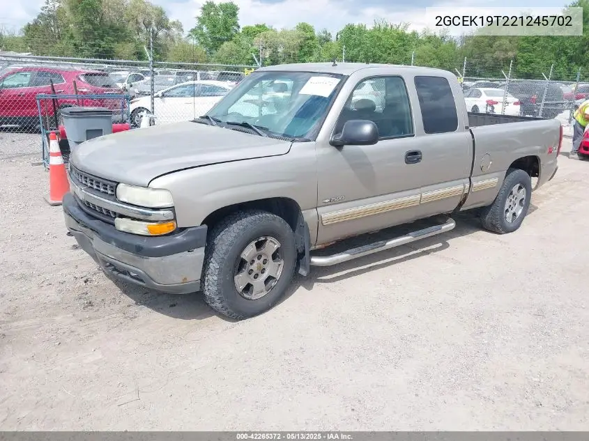 2002 Chevrolet Silverado 1500 Lt VIN: 2GCEK19T221245702 Lot: 42265372