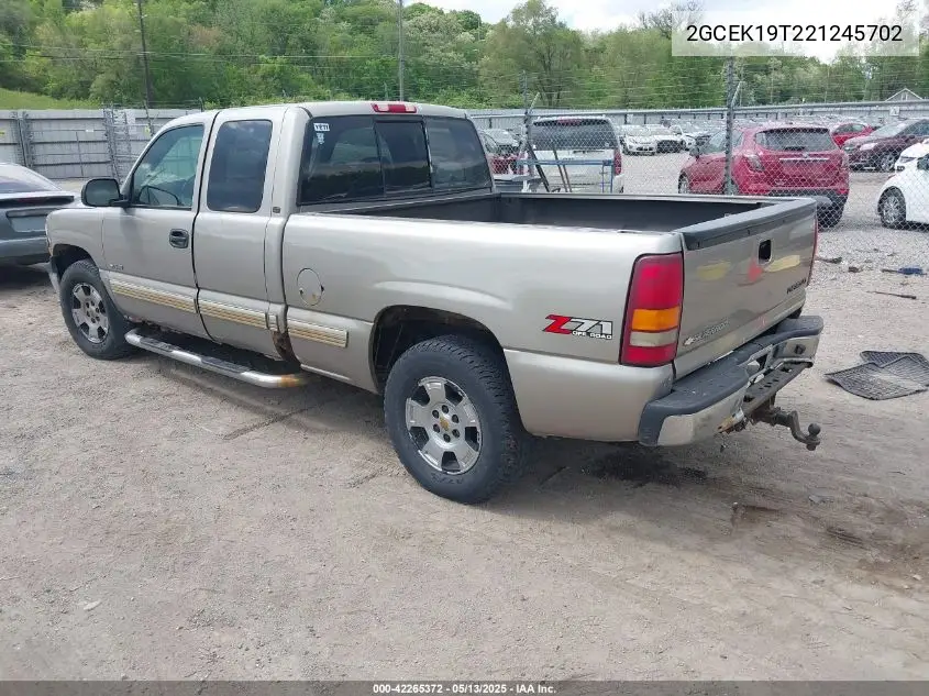 2002 Chevrolet Silverado 1500 Lt VIN: 2GCEK19T221245702 Lot: 42265372