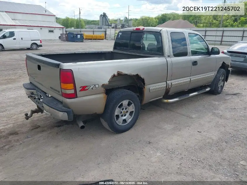 2002 Chevrolet Silverado 1500 Lt VIN: 2GCEK19T221245702 Lot: 42265372