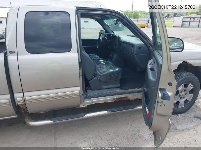 2002 Chevrolet Silverado 1500 Lt VIN: 2GCEK19T221245702 Lot: 42265372