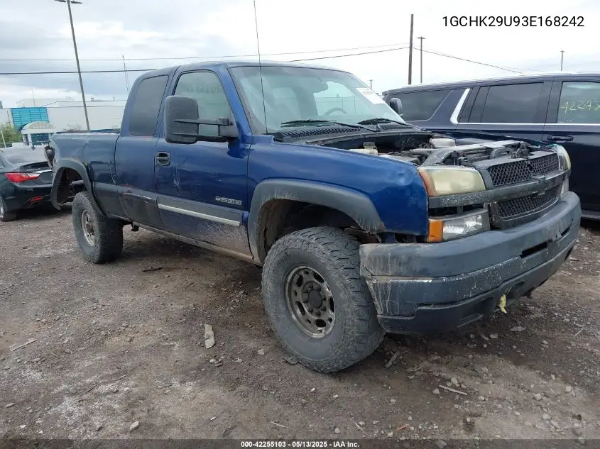 2003 Chevrolet Silverado 2500Hd Ls VIN: 1GCHK29U93E168242 Lot: 42255103