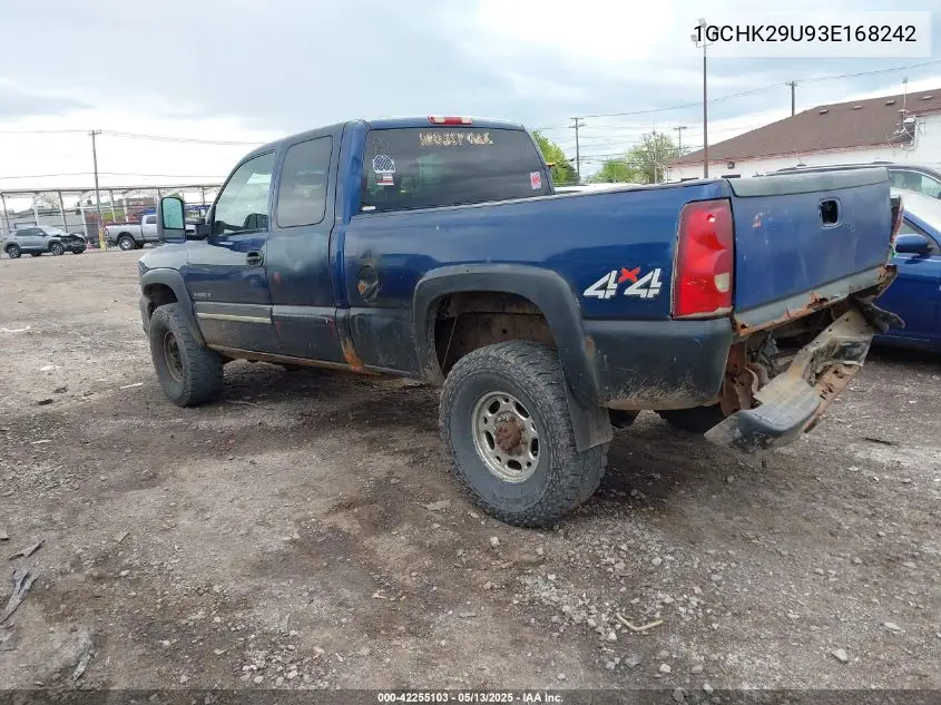 2003 Chevrolet Silverado 2500Hd Ls VIN: 1GCHK29U93E168242 Lot: 42255103