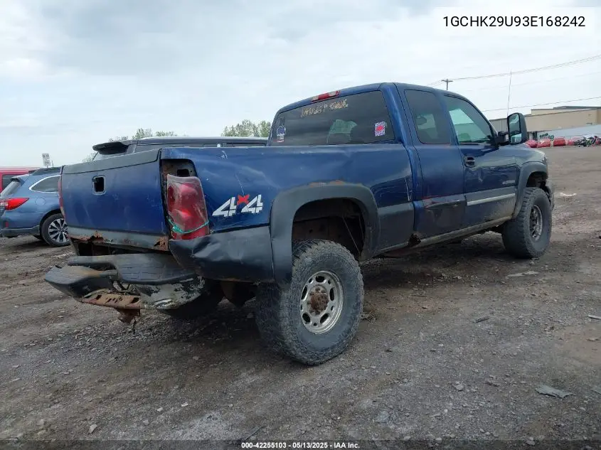 2003 Chevrolet Silverado 2500Hd Ls VIN: 1GCHK29U93E168242 Lot: 42255103