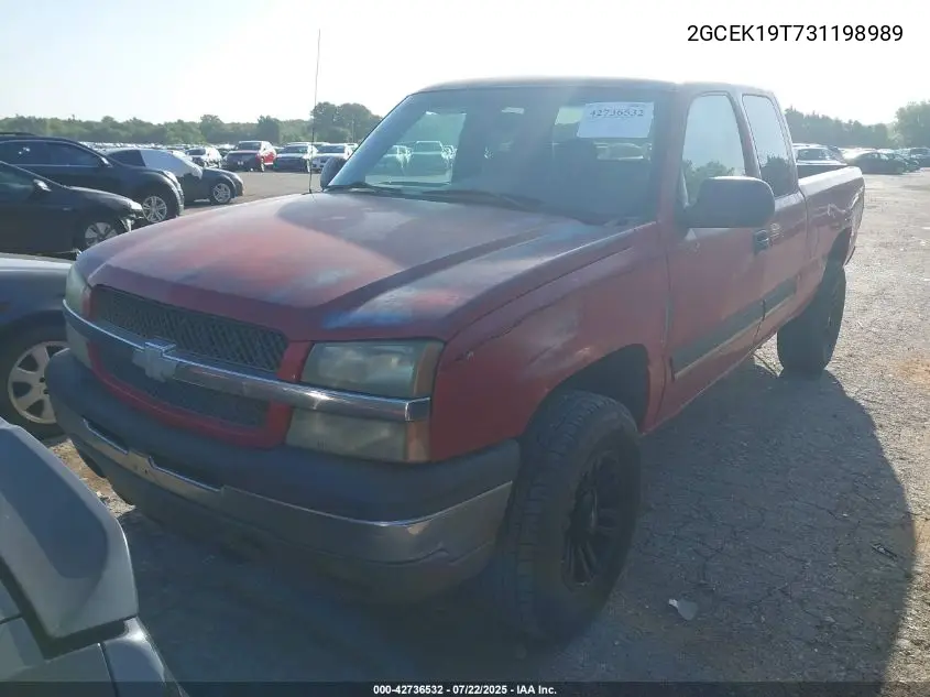 2003 Chevrolet Silverado 1500 Ls VIN: 2GCEK19T731198989 Lot: 42736532