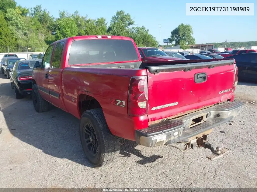 2003 Chevrolet Silverado 1500 Ls VIN: 2GCEK19T731198989 Lot: 42736532