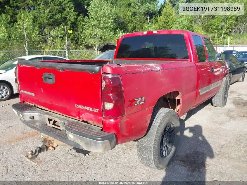 2003 Chevrolet Silverado 1500 Ls VIN: 2GCEK19T731198989 Lot: 42736532
