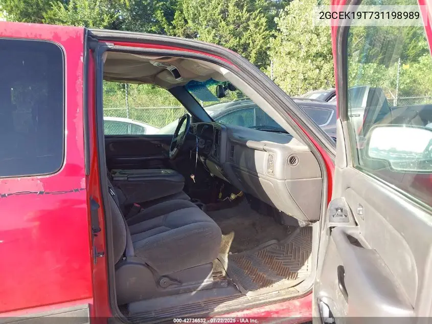 2003 Chevrolet Silverado 1500 Ls VIN: 2GCEK19T731198989 Lot: 42736532