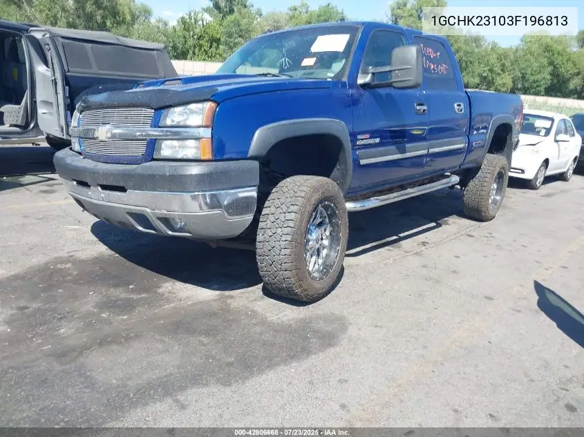 2003 Chevrolet Silverado K2500 Heavy Duty VIN: 1GCHK23103F196813 Lot: 42806668