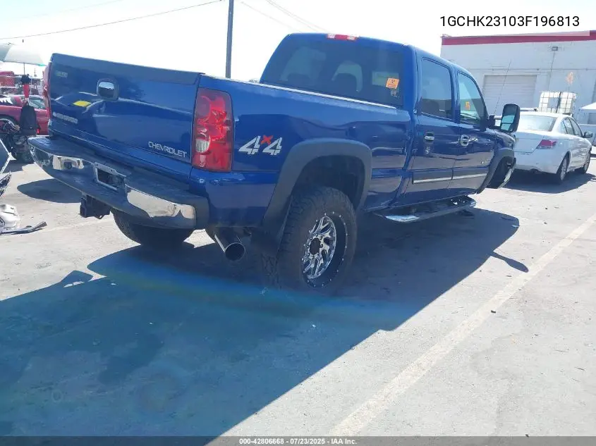 2003 Chevrolet Silverado K2500 Heavy Duty VIN: 1GCHK23103F196813 Lot: 42806668