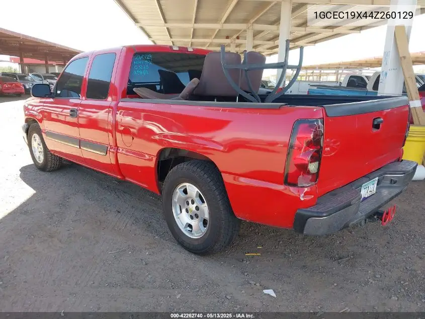 2004 Chevrolet Silverado 1500 VIN: 1GCEC19X44Z260129 Lot: 42262740
