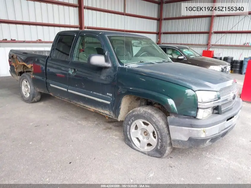 2005 Chevrolet Silverado 1500 Z71 VIN: 1GCEK19Z45Z155340 Lot: 42243389