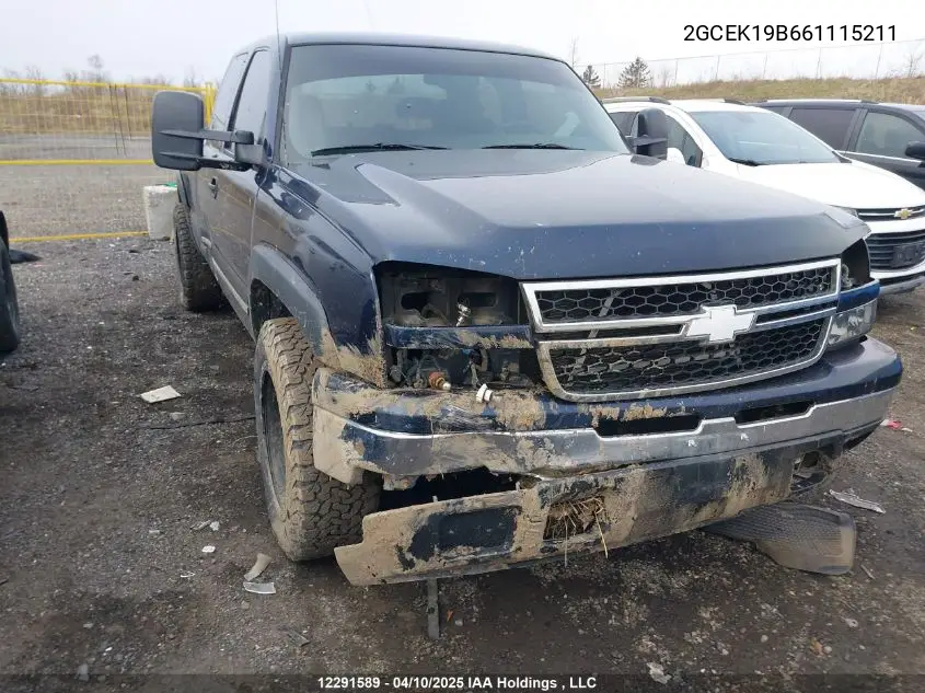 2006 Chevrolet Silverado K1500 VIN: 2GCEK19B661115211 Lot: 12291589