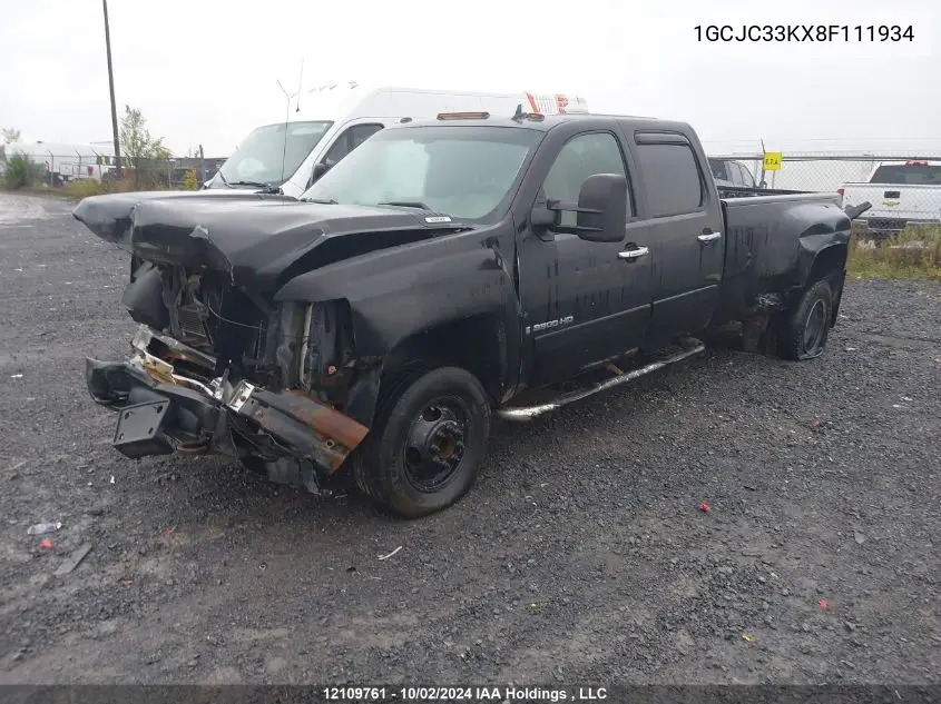 2008 Chevrolet Silverado C3500 VIN: 1GCJC33KX8F111934 Lot: 12109761