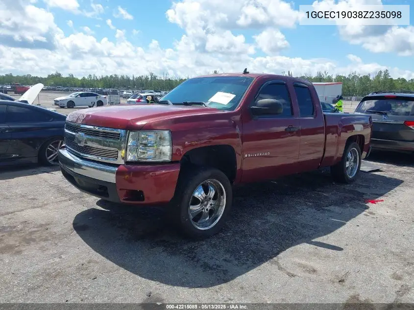 2008 Chevrolet Silverado 1500 Lt1 VIN: 1GCEC19038Z235098 Lot: 42215089