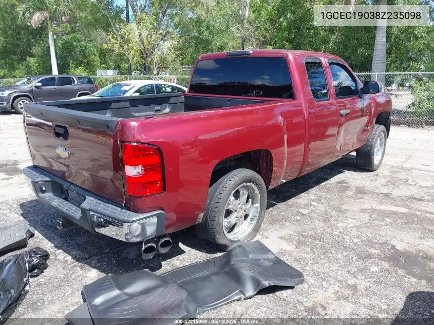 2008 Chevrolet Silverado 1500 Lt1 VIN: 1GCEC19038Z235098 Lot: 42215089
