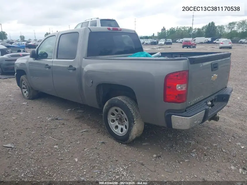 2008 Chevrolet Silverado 1500 Ls VIN: 2GCEC13C381170538 Lot: 42244238