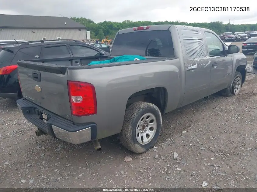 2008 Chevrolet Silverado 1500 Ls VIN: 2GCEC13C381170538 Lot: 42244238
