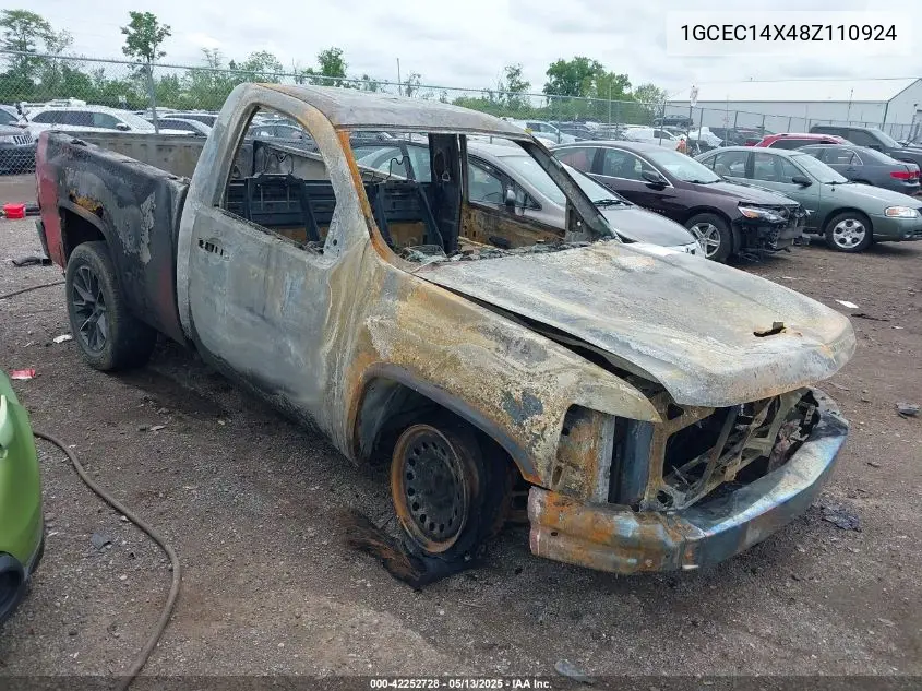 2008 Chevrolet Silverado 1500 Work Truck VIN: 1GCEC14X48Z110924 Lot: 42252728