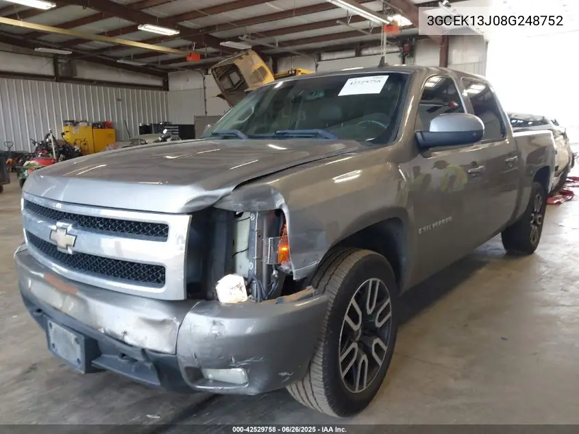 2008 Chevrolet Silverado 1500 Ltz VIN: 3GCEK13J08G248752 Lot: 42529758