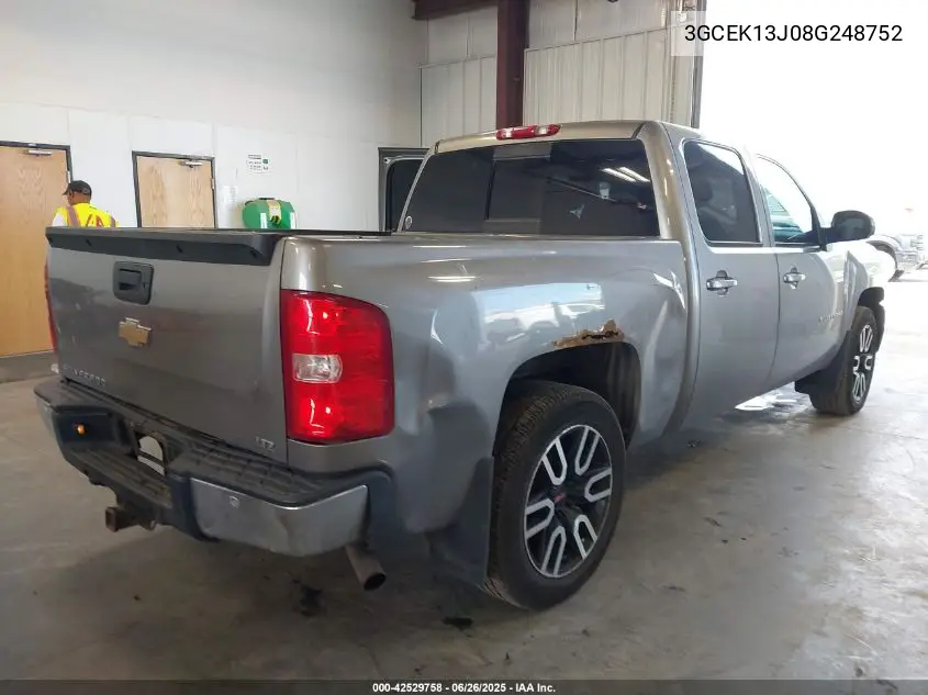 2008 Chevrolet Silverado 1500 Ltz VIN: 3GCEK13J08G248752 Lot: 42529758