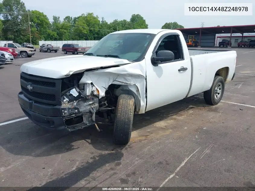2008 Chevrolet Silverado 1500 Work Truck VIN: 1GCEC14X48Z248978 Lot: 42589255
