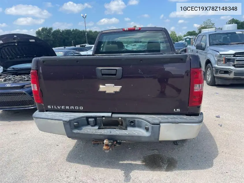 2008 Chevrolet Silverado C1500 VIN: 1GCEC19X78Z148348 Lot: 42622841