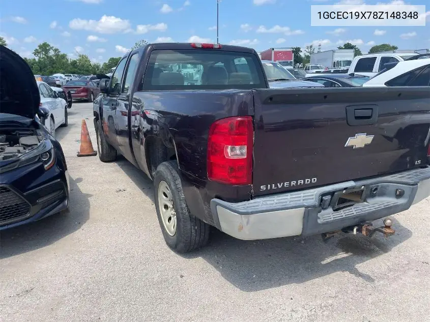 2008 Chevrolet Silverado C1500 VIN: 1GCEC19X78Z148348 Lot: 42622841