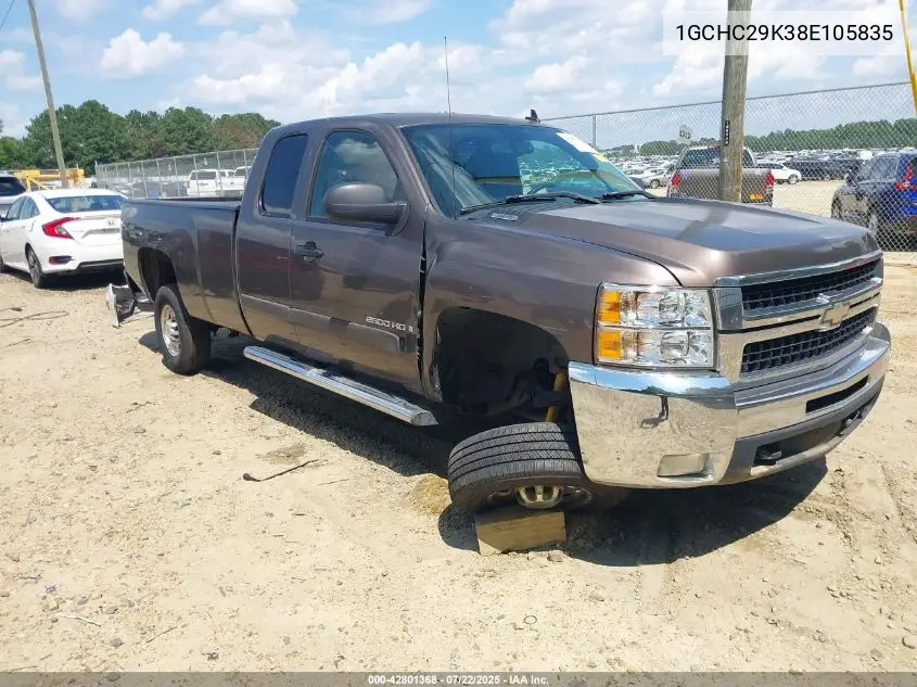 2008 Chevrolet Silverado 2500Hd Lt1 VIN: 1GCHC29K38E105835 Lot: 42801368