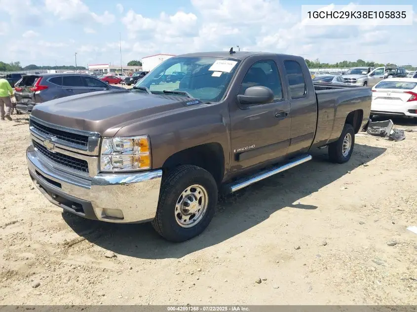 2008 Chevrolet Silverado 2500Hd Lt1 VIN: 1GCHC29K38E105835 Lot: 42801368