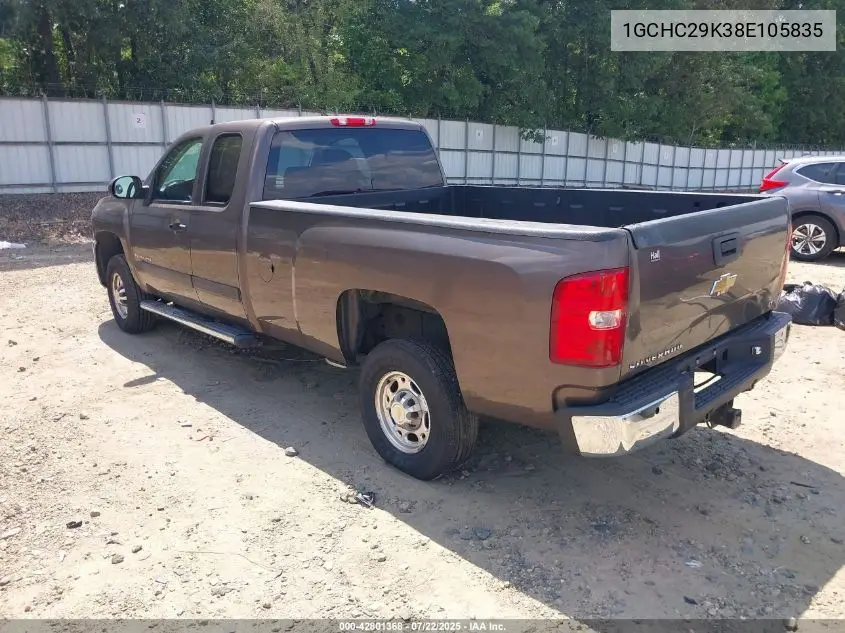 2008 Chevrolet Silverado 2500Hd Lt1 VIN: 1GCHC29K38E105835 Lot: 42801368