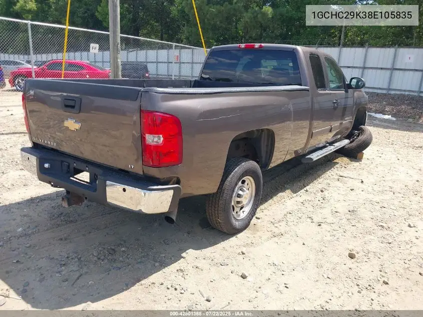 2008 Chevrolet Silverado 2500Hd Lt1 VIN: 1GCHC29K38E105835 Lot: 42801368