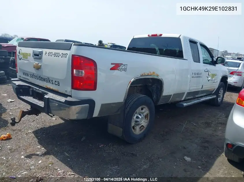 2009 Chevrolet Silverado K2500 Heavy Duty VIN: 1GCHK49K29E102831 Lot: 12293100
