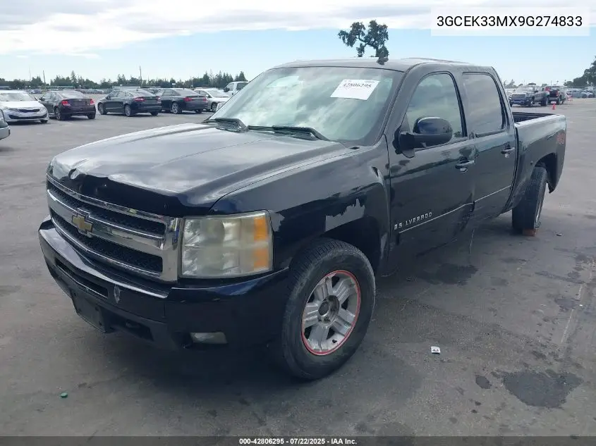 2009 Chevrolet Silverado 1500 Ltz VIN: 3GCEK33MX9G274833 Lot: 42806295