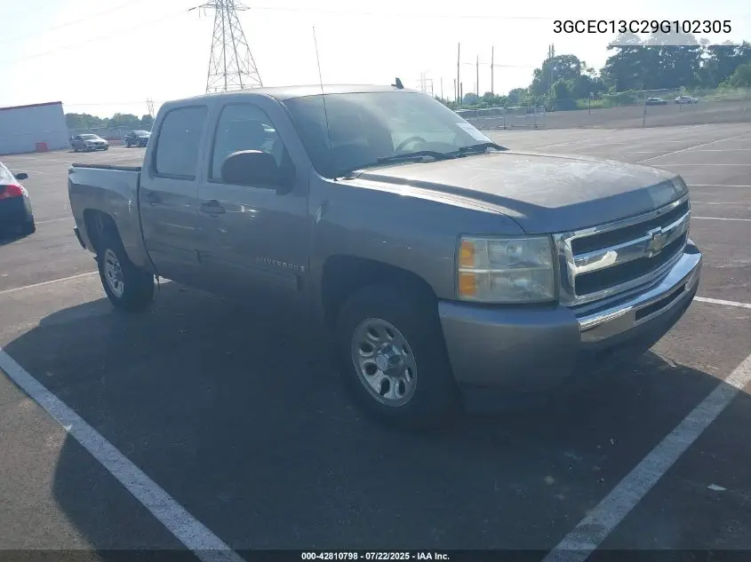 2009 Chevrolet Silverado 1500 Ls VIN: 3GCEC13C29G102305 Lot: 42810798