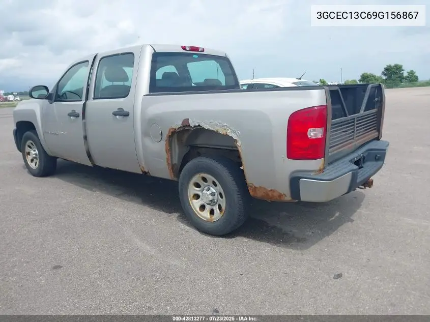 2009 Chevrolet Silverado 1500 Work Truck VIN: 3GCEC13C69G156867 Lot: 42813277
