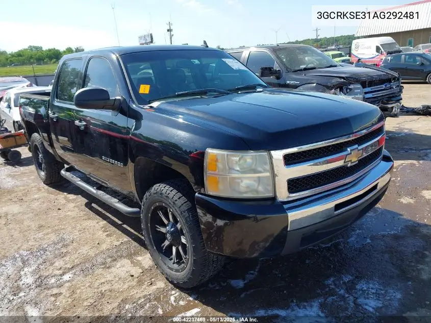 2010 Chevrolet Silverado 1500 Lt VIN: 3GCRKSE31AG292481 Lot: 42237469