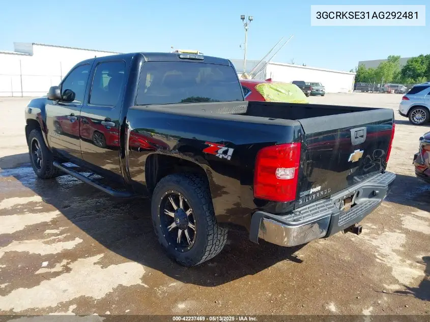 2010 Chevrolet Silverado 1500 Lt VIN: 3GCRKSE31AG292481 Lot: 42237469
