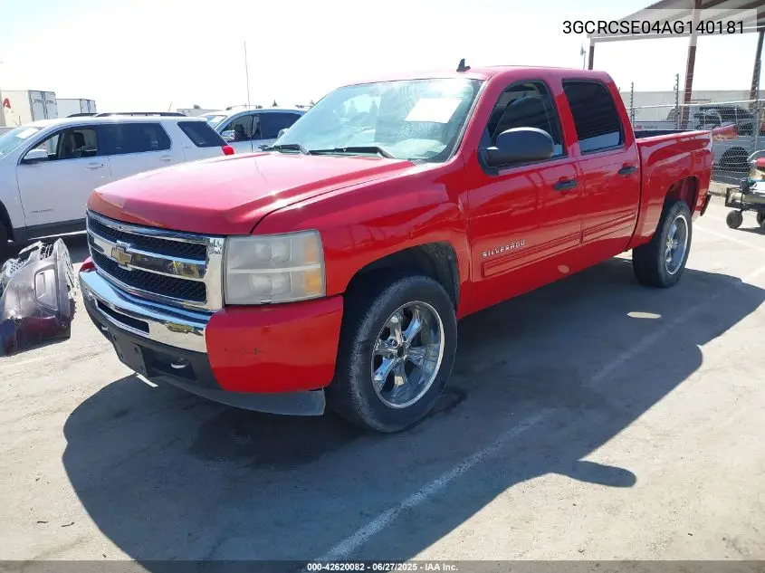 2010 Chevrolet Silverado C1500 Lt VIN: 3GCRCSE04AG140181 Lot: 42620082