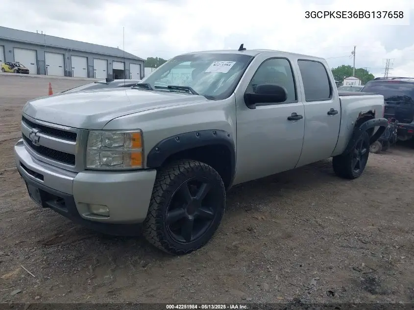 2011 Chevrolet Silverado 1500 Lt VIN: 3GCPKSE36BG137658 Lot: 42251984