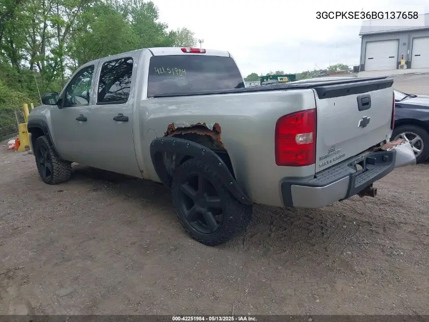 2011 Chevrolet Silverado 1500 Lt VIN: 3GCPKSE36BG137658 Lot: 42251984