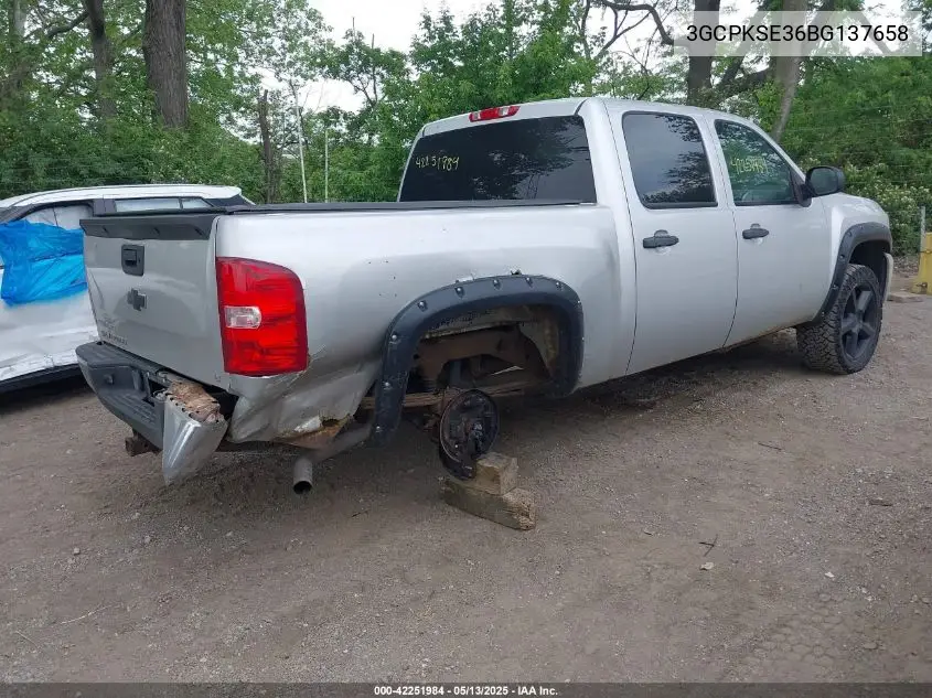 2011 Chevrolet Silverado 1500 Lt VIN: 3GCPKSE36BG137658 Lot: 42251984