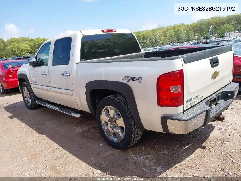 2011 Chevrolet Silverado 1500 Lt VIN: 3GCPKSE32BG219192 Lot: 42256337