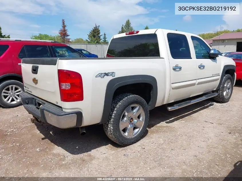 2011 Chevrolet Silverado 1500 Lt VIN: 3GCPKSE32BG219192 Lot: 42256337