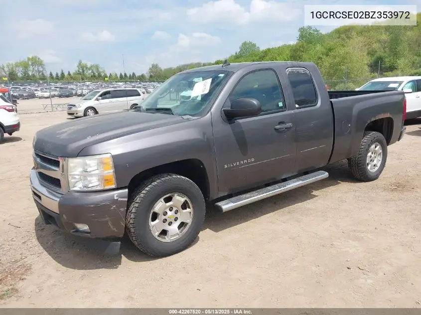 2011 Chevrolet Silverado 1500 Lt VIN: 1GCRCSE02BZ353972 Lot: 42267520